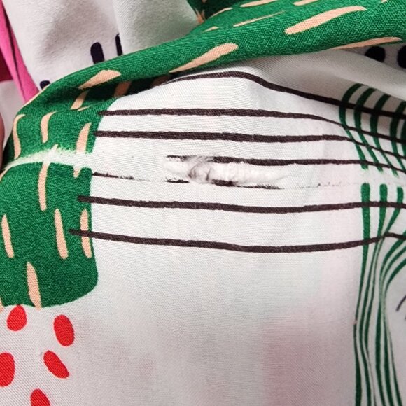 Luna Moon Boho Patchwork Peasant Blouse Women’s M Multicolor Rayon Floral - Picture 6 of 12